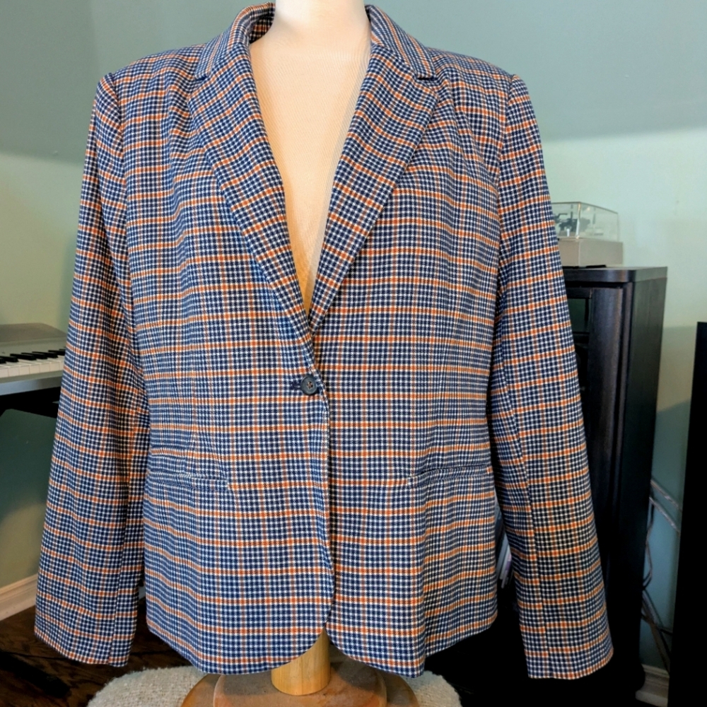 Merona Plaid Oversized Blazer - women's
